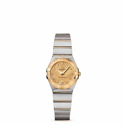 Omega Constellation Quartz 24 Brushed Stainless Steel / Yellow Gold / Champagne Supernova 123.20.24.60.58.001 (12320246058001)